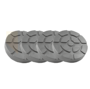 Set de supports en caoutchouc ø123 mm | plaque en acier | 4 pièces