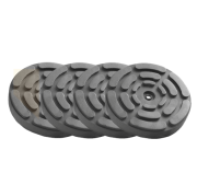 Set de caoutchoucs de support ø127 mm | 1 trou | 4 pièces