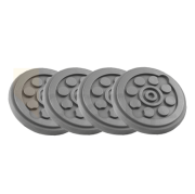 Set de supports en caoutchouc ø128 mm | 4 pièces