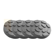 Set de supports en caoutchouc ø100 mm | plaque en acier | 4 pièces