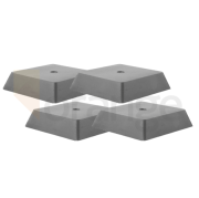 Set de blocs d'enregistrement en caoutchouc | frustum quadratique | hauteur 30 mm | 4 pièces
