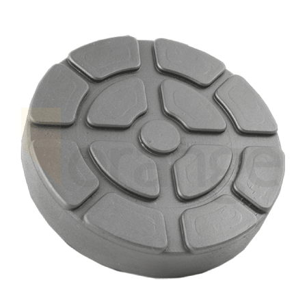 Caoutchouc de support ø123 mm | plaque en acier
