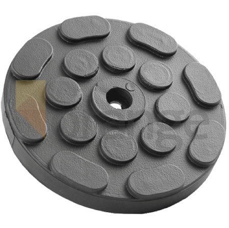 Caoutchouc de support ø120 mm | plaque en acier | 1 trou