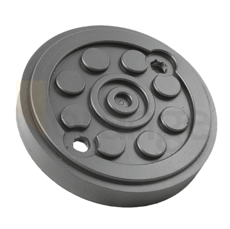 Caoutchouc de support ø120 mm | plaque en acier | 2 trous