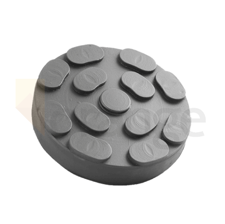 Caoutchouc de support ø100 mm | plaque en acier