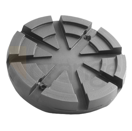 Caoutchouc de support ø125 mm | 2 trous | plaque en acier