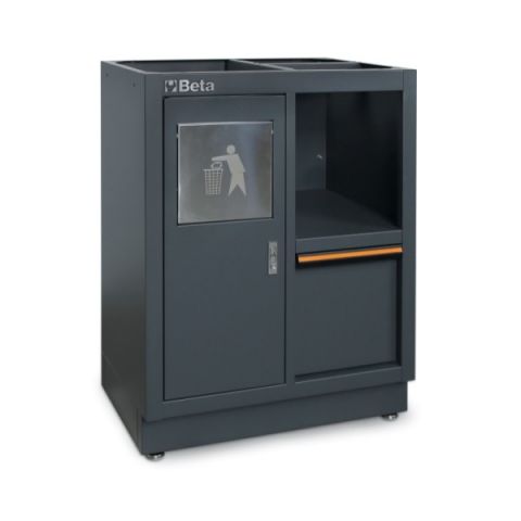 Vaste module met ingebouwde afvalbak en papierrol | C45PRO MS